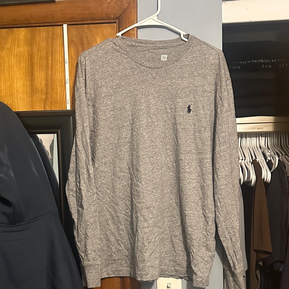 Polo by Ralph Lauren Heather Gray Long Sleeve Tee